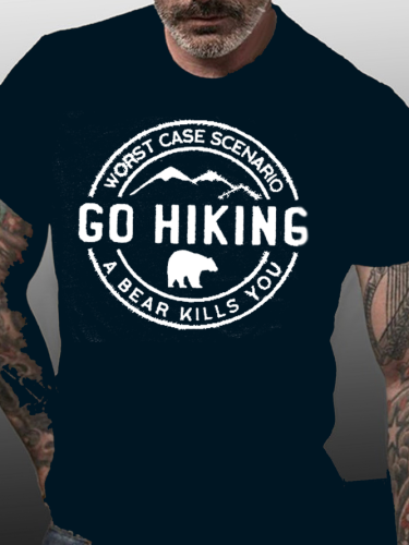 Worst Case Scenario Go Hiking A Bear Kills You Shirts&Tops